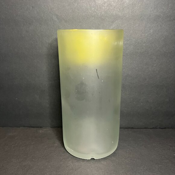 Unique Absolut Citron Vodka Frosted Glass Advertising Bottle Tip Jar Bar Decor - Picture 4 of 8